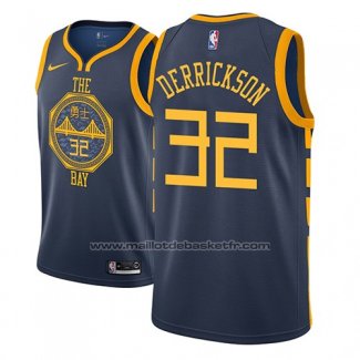 Maillot Golden State Warriors Marcus Derrickson #32 Ville 2018-19 Bleu