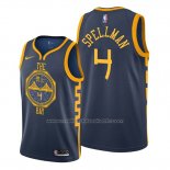 Maillot Golden State Warriors Omari Spellman #4 Ville Bleu