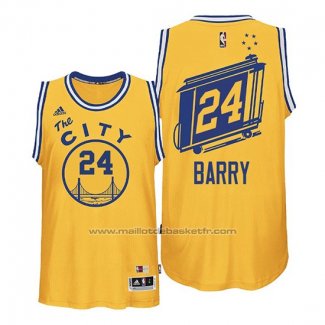 Maillot Golden State Warriors Rick Barry #24 Hardwood Classics Jaune