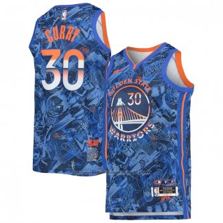 Maillot Golden State Warriors Stephen Curry #30 MVP Bleu