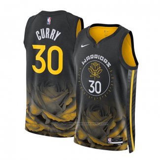 Maillot Golden State Warriors Stephen Curry #30 Ville 2022-23 Noir