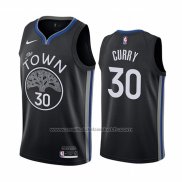 Maillot Golden State Warriors Stephen Curry #30 Ville Noir