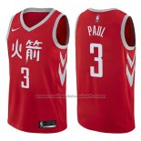 Maillot Houston Rockets Chris Paul #3 Ville 2017-18 Rouge