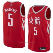 Maillot Houston Rockets Troy Williams #5 Ville 2018 Rouge