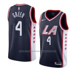Maillot Los Angeles Clippers Jamychal Green #4 Ville 2019 Bleu