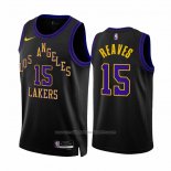 Maillot Los Angeles Lakers Austin Reaves #15 Ville 2023-24 Noir