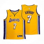 Maillot Los Angeles Lakers Carmelo Anthony #7 Icon Jaune