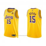 Maillot Los Angeles Lakers Jabari Brown #15 75th Anniversary 2021-22 Jaune