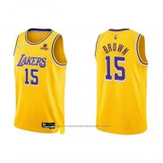 Maillot Los Angeles Lakers Jabari Brown #15 75th Anniversary 2021-22 Jaune