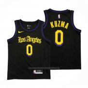 Maillot Los Angeles Lakers Kyle Kuzma #0 Ville 2019-20 Noir