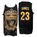 Maillot Los Angeles Lakers LeBron James #23 Liverpool Noir