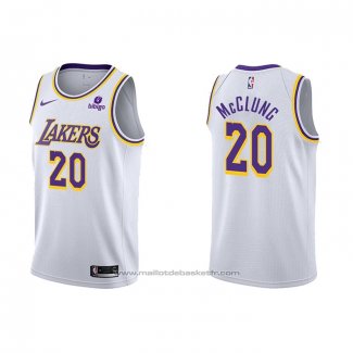 Maillot Los Angeles Lakers Mac Mcclung #20 Association 2021-22 Blanc