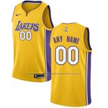 Maillot Los Angeles Lakers Personnalise 17-18 Jaune