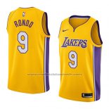 Maillot Los Angeles Lakers Rajon Rondo #9 Icon 2018 Jaune