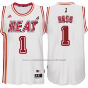 Maillot Miami Heat Chris Bosh #1 Retro Blanc