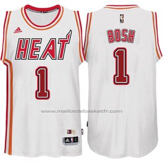 Maillot Miami Heat Chris Bosh #1 Retro Blanc