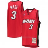 Maillot Miami Heat Dwyane Wade #3 Mitchell & Ness 2005-06 Rouge