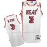 Maillot Miami Heat Dwyane Wade #3 Retro Blanc