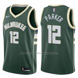 Maillot Milwaukee Bucks Jabari Parker #12 Motorcycles Harlry 2017-18 Vert