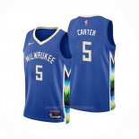Maillot Milwaukee Bucks Jevon Carter #5 Ville 2022-23 Bleu