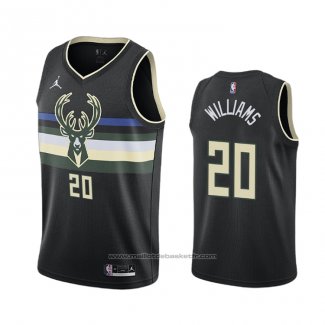 Maillot Milwaukee Bucks Marvin Williams #20 Statement 2020-21 Noir