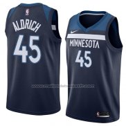 Maillot Minnesota Timberwolves Cole Aldrich #45 Icon 2018 Bleu