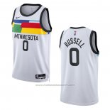 Maillot Minnesota Timberwolves D'angelo Russell #0 Ville 2022-23 Blanc