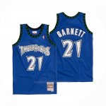 Maillot Minnesota Timberwolves Kevin Garnett #21 Hardwood Classics Throwback 2003-04 Bleu