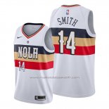 Maillot New Orleans Pelicans Jason Smith #14 Earned Blanc