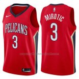 Maillot New Orleans Pelicans Nikola Mirotic #3 Statement 2017-18 Rouge