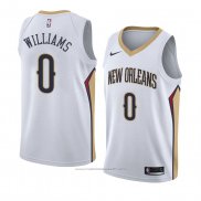 Maillot New Orleans Pelicans Troy Williams #0 Association 2018 Blanc