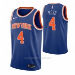Maillot New York Knicks Derrick Rose #4 Icon Bleu