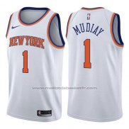 Maillot New York Knicks Emmanuel Mudiay #1 Association 2017-18 Blanc
