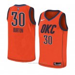 Maillot Oklahoma City Thunder Deonte Burton #30 Earned 2018-19 Orange
