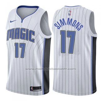 Maillot Orlando Magic Jonathon Simmons #17 Association 2017-18 Blanc