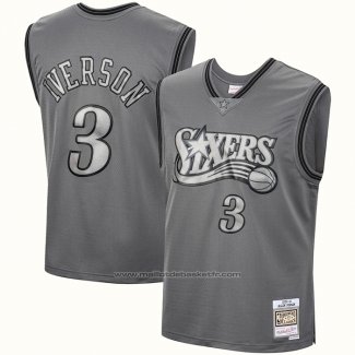 Maillot Philadelphia 76ers Allen Iverson #3 Mitchell & Ness 2000-01 Gris