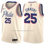 Maillot Philadelphia 76ers Ben Simmons #25 Ville Crema