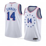 Maillot Philadelphia 76ers Jonathon Simmons #14 Earned 2018-19 Blanc