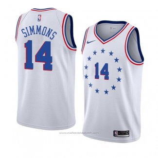 Maillot Philadelphia 76ers Jonathon Simmons #14 Earned 2018-19 Blanc