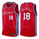 Maillot Philadelphia 76ers Marco Belinelli #18 Statement 2017-18 Rouge