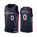 Maillot Philadelphia 76ers Tyrese Maxey #0 Ville 2023-24 Bleu