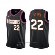 Maillot Phoenix Suns Deandre Ayton #22 Ville 2019-20 Noir