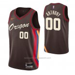 Maillot Portland Trail Blazers Carmelo Anthony #00 Ville 2020-21 Marron