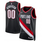 Maillot Portland Trail Blazers Scoot Henderson #00 Icon 2023 Noir