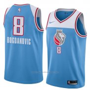 Maillot Sacramento Kings Bogdan Bogdanovic #8 Ville 2018 Bleu