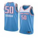 Maillot Sacramento Kings Caleb Swanigan #50 Ville 2018-19 Bleu