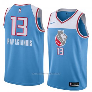 Maillot Sacramento Kings Georgios Papagiannis #13 Ville 2018 Bleu