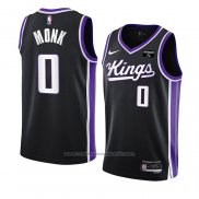 Maillot Sacramento Kings Malik Monk #0 Icon 2023-24 Noir