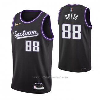 Maillot Sacramento Kings Neemias Queta #88 Ville 2021-22 Noir