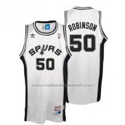 Maillot San Antonio Spurs David Robinson #50 Retro Blanc